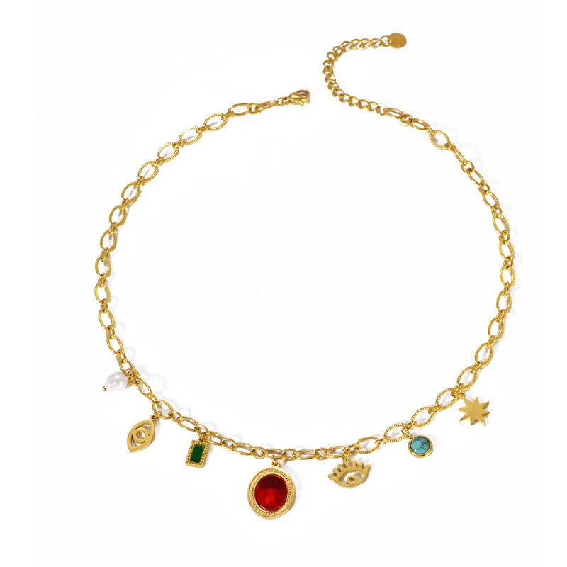 Collier Talismans Dorés