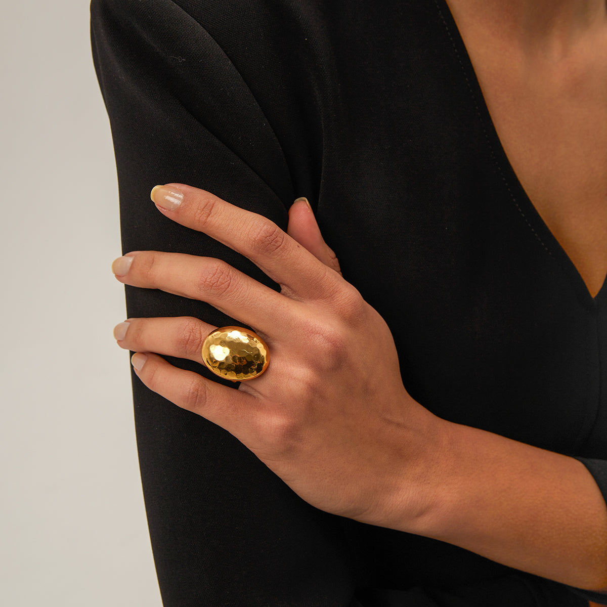 Bague Soleil Martelé