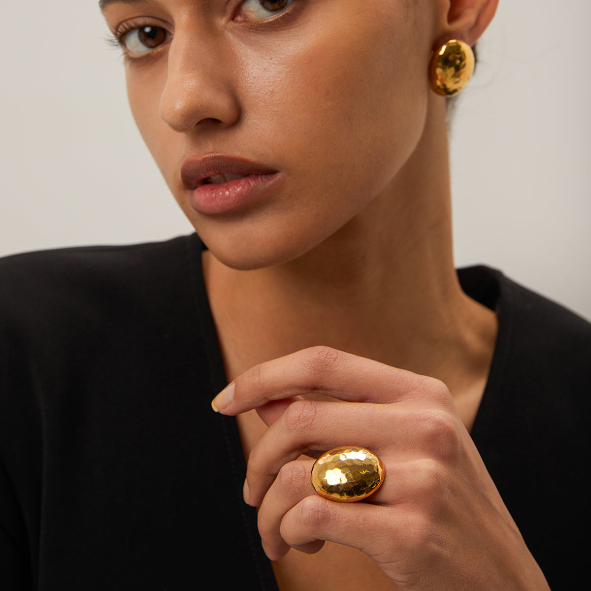 Bague Soleil Martelé