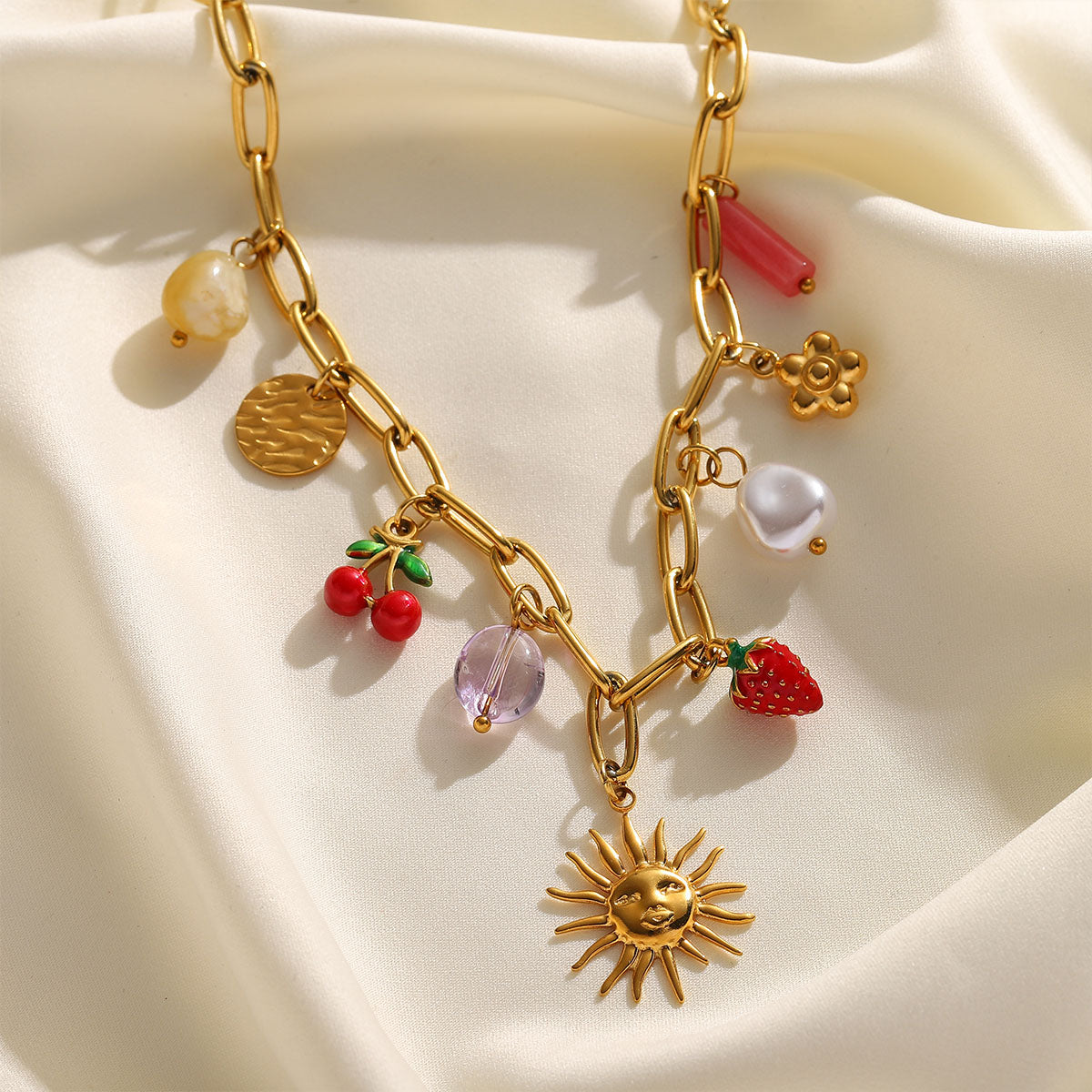 Collier Charms Soleil d’Été