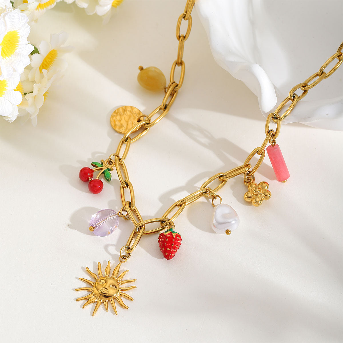 Collier Charms Soleil d’Été