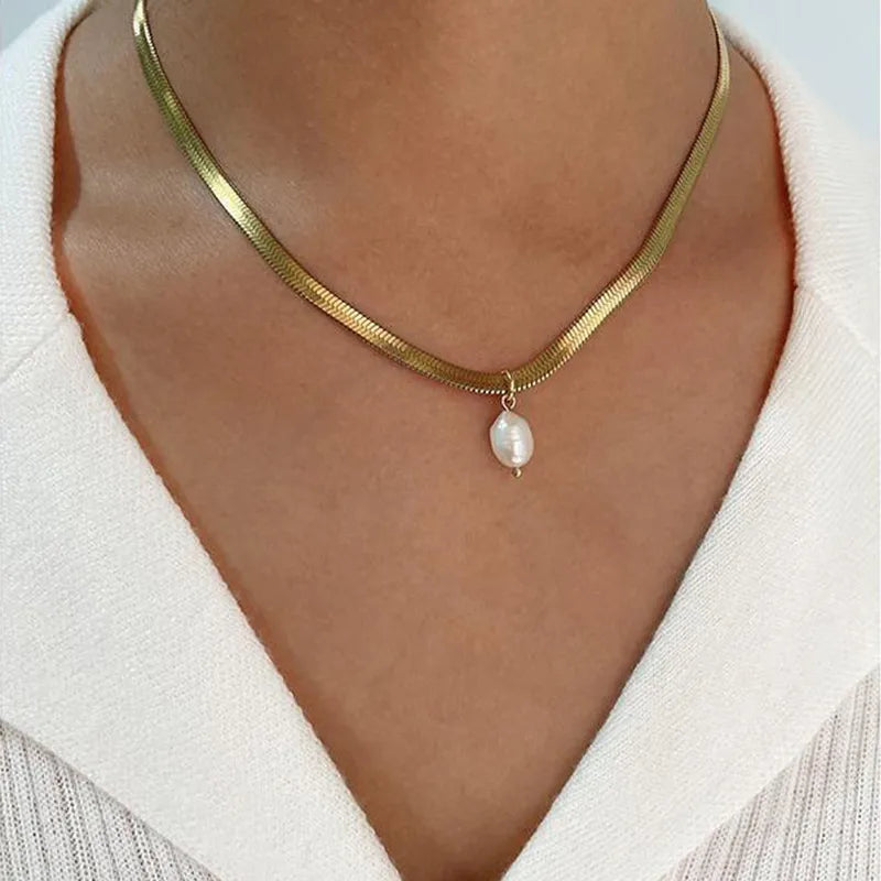 Collier Perle d'Eau Douce Élégant