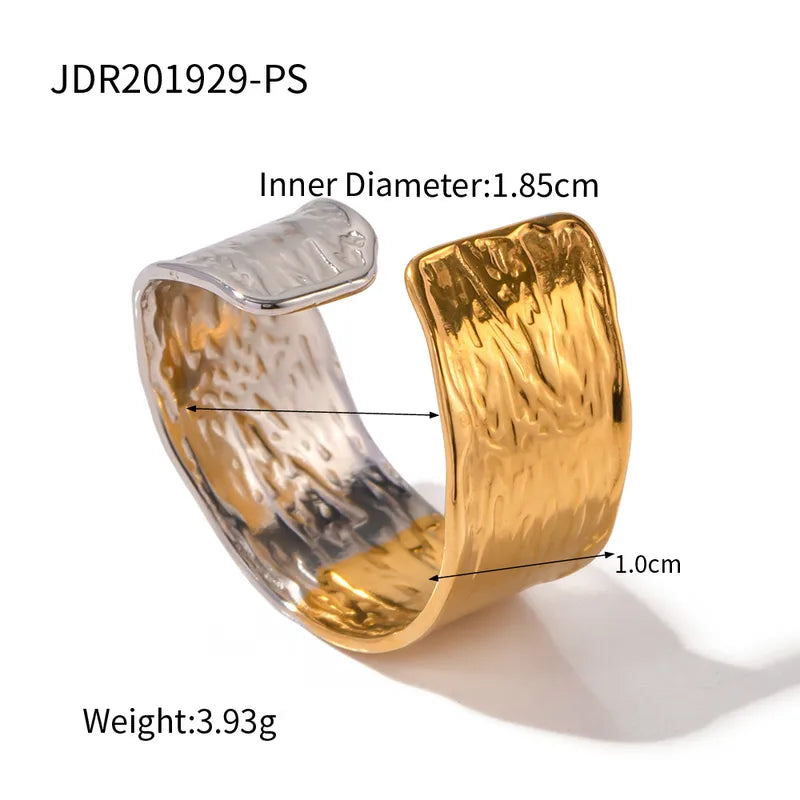 Bague glamour doré et argenté