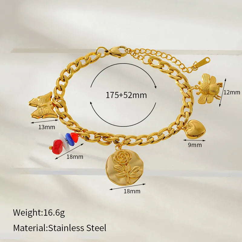 Bracelet Charms Dorés