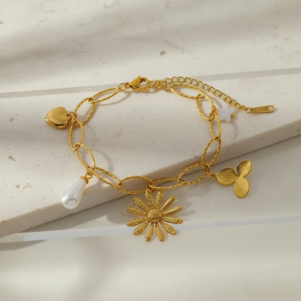 Bracelet Pétales Dorées