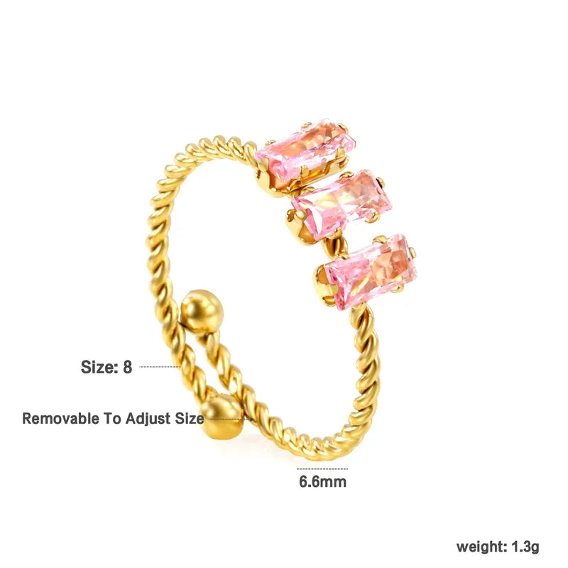 Bague Trio Rosé
