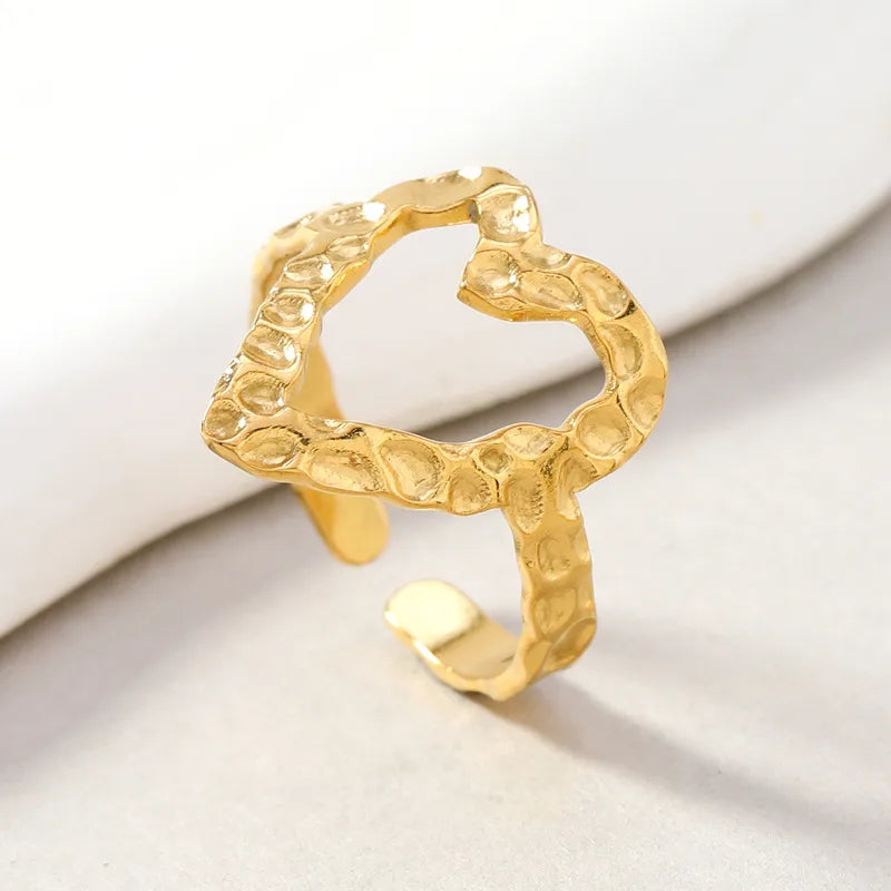 Bague Cœur Martelé