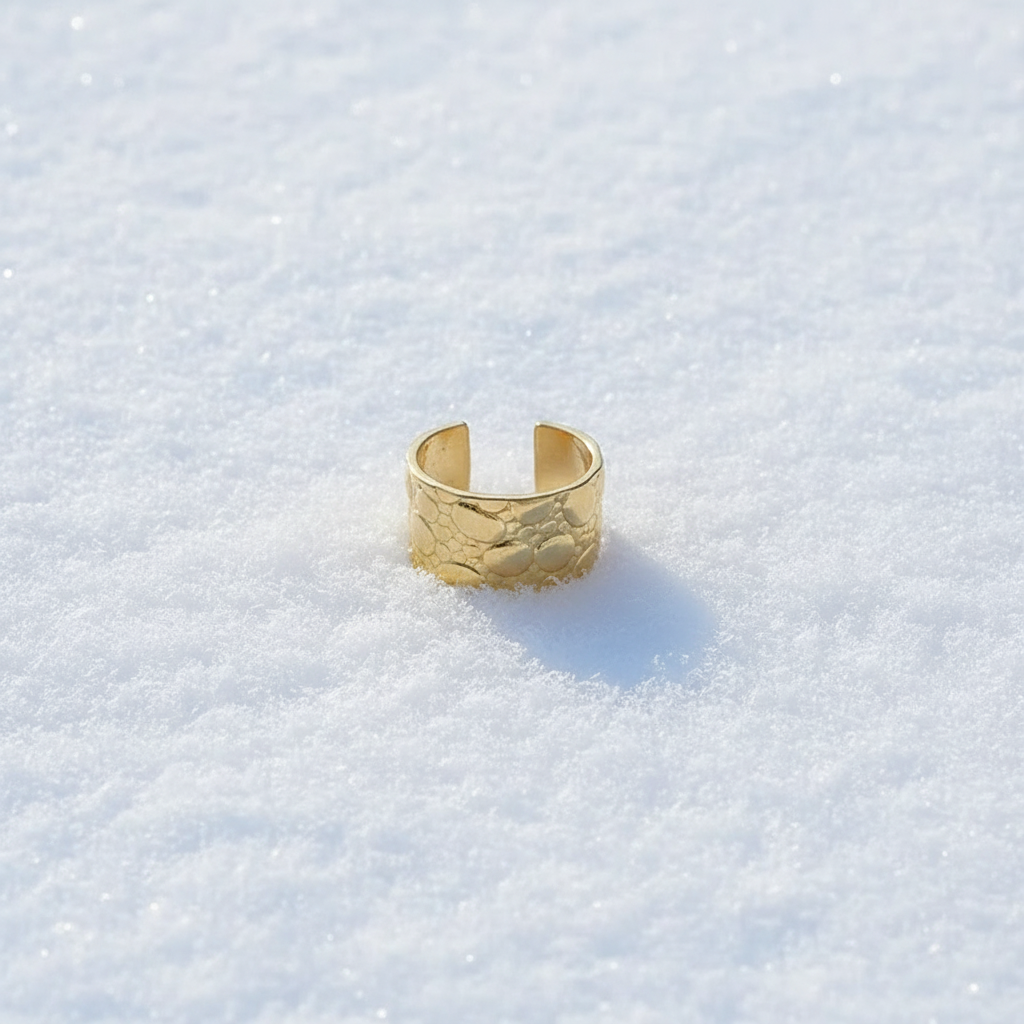 Bague Gouttes d'Or sur neige