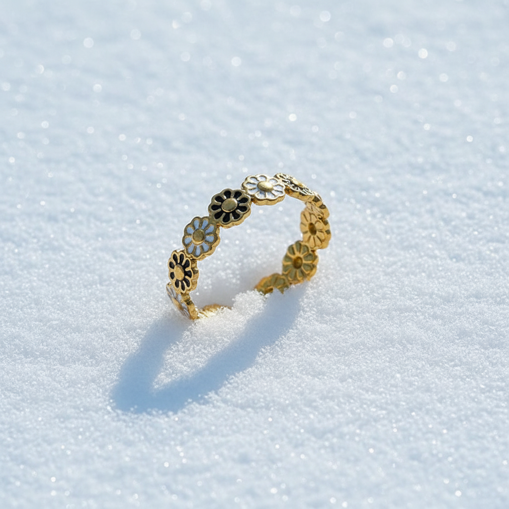 Bague Jardin Enchanté sur neige