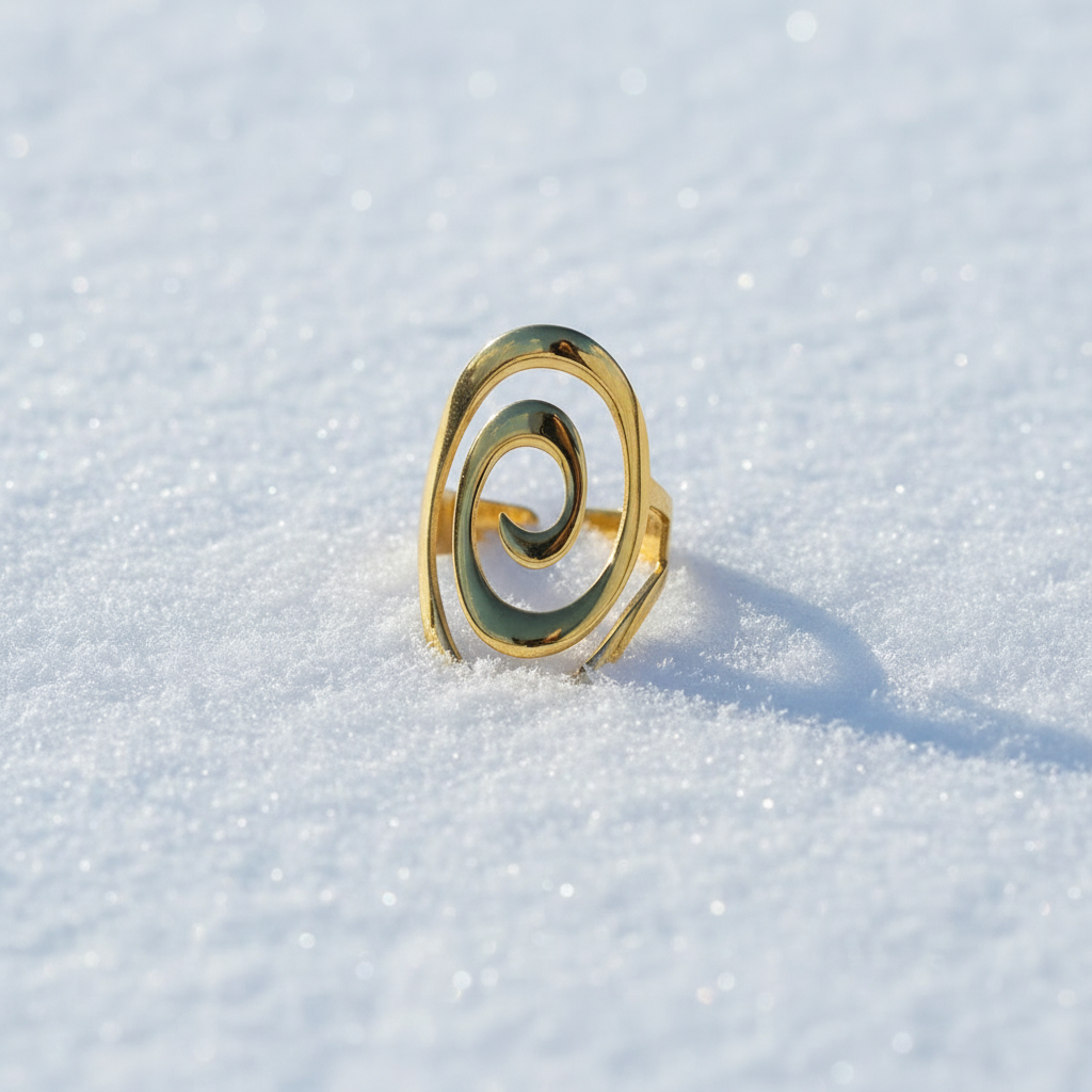 Bague spirovale sur neige