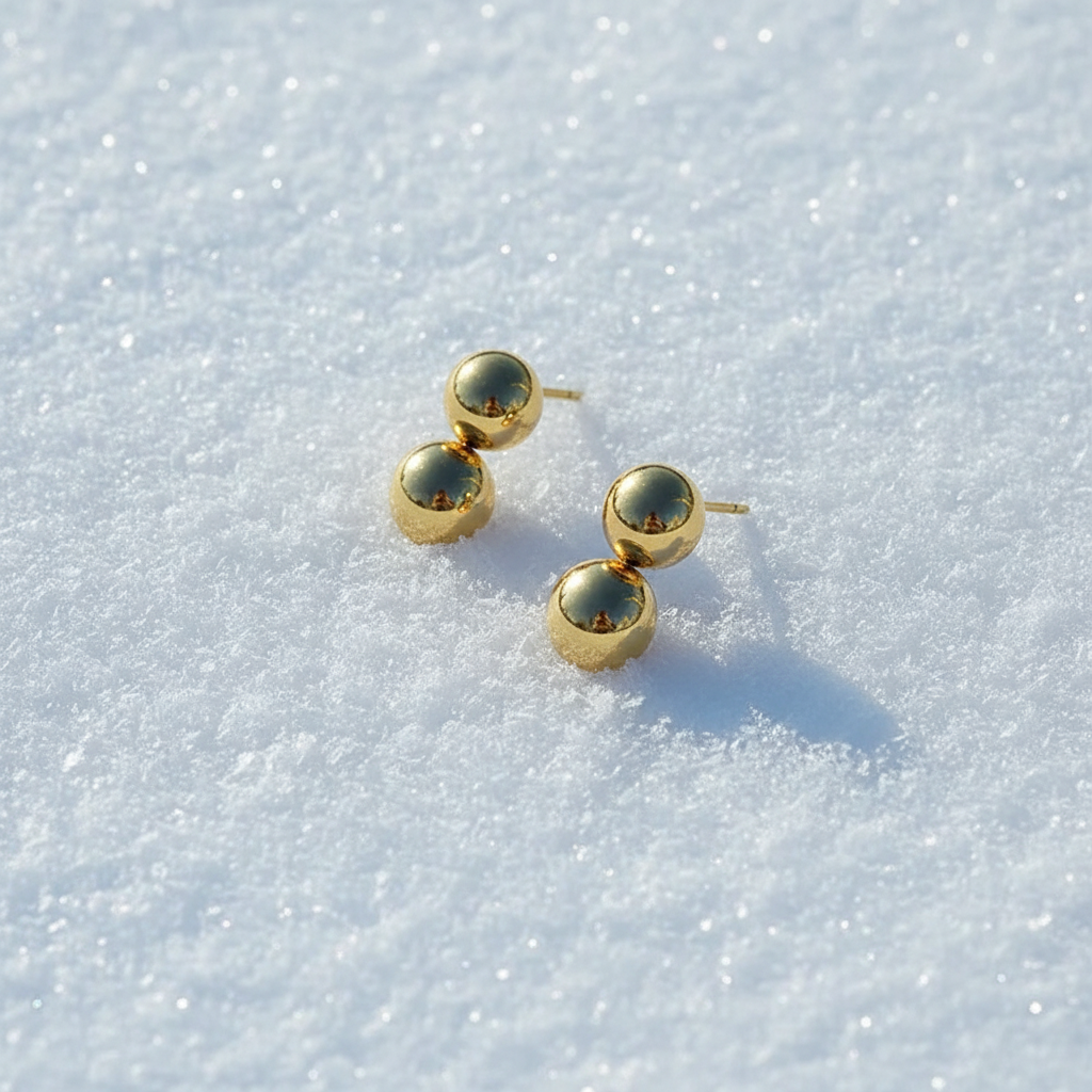 Boucles Sphère Duo Éclatantes sur neige