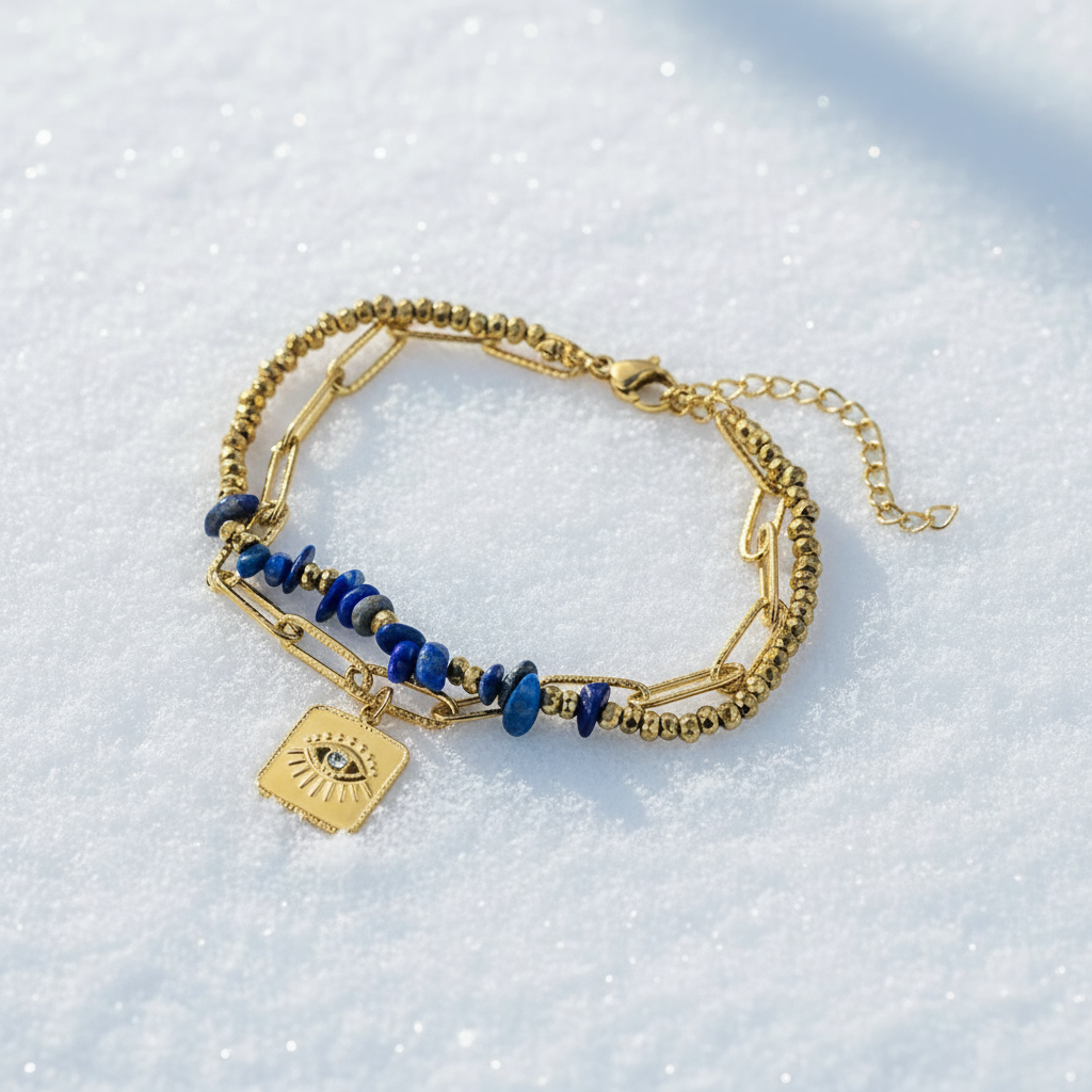 Bracelet Œil d'Azur sur neige