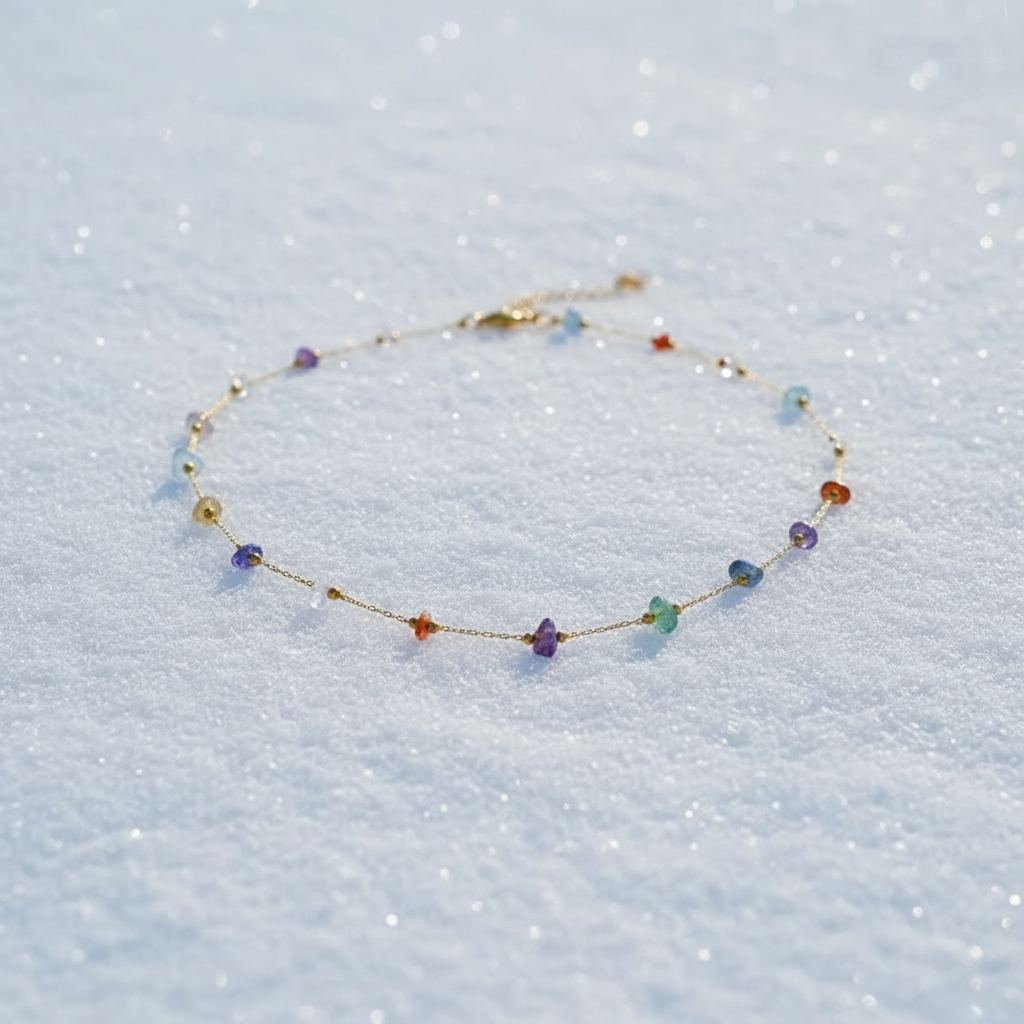 Collier Éclats de Couleur sur neige